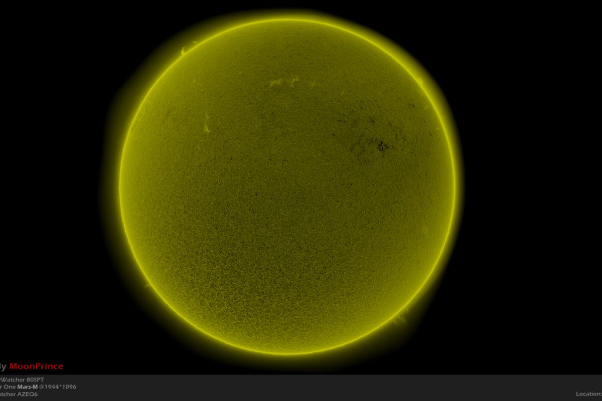 Solar imaging on 2021-1-18 with Mars-M Camera